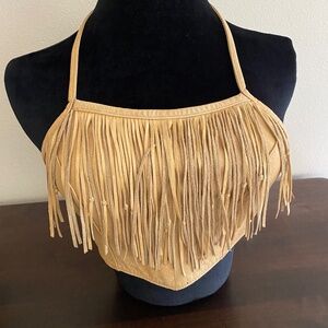 Leather Crop Top Genuine Leather